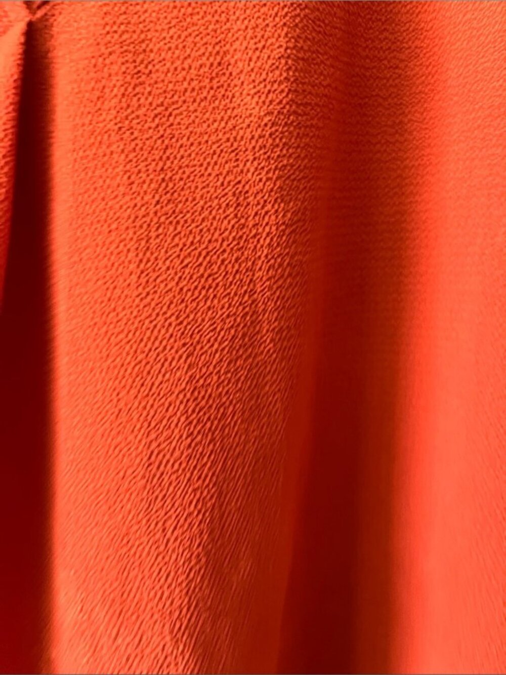 Bright Orange V-Neck Flutter Sleeve Blouse - Picture 4 of 5